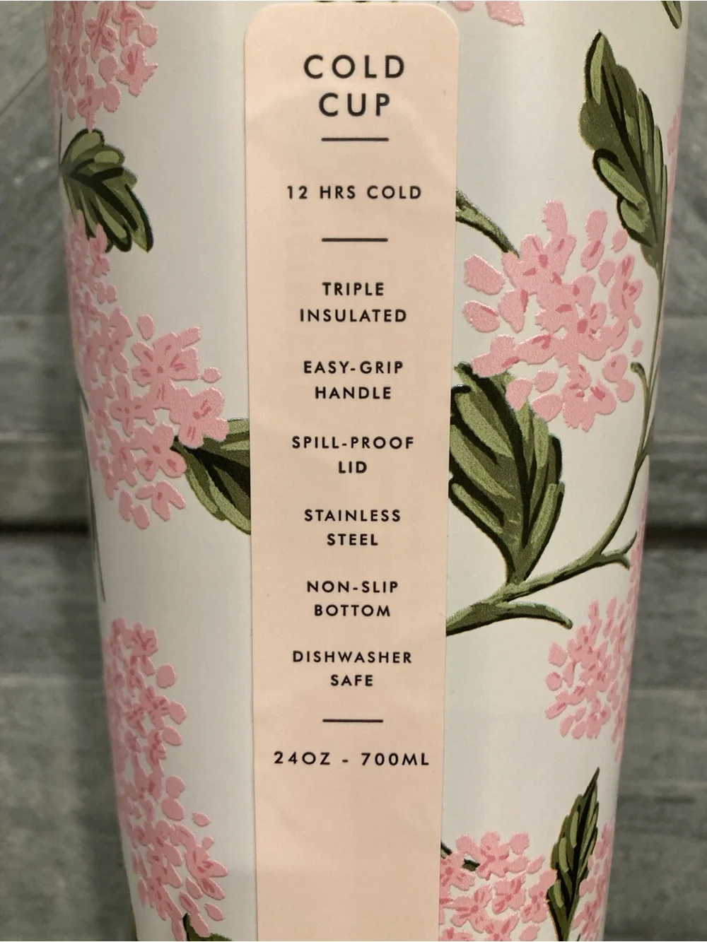 Rifle Paper Co. x Corkcicle Pink Floral Cold Cup Tumbler Ltd Edition (2)